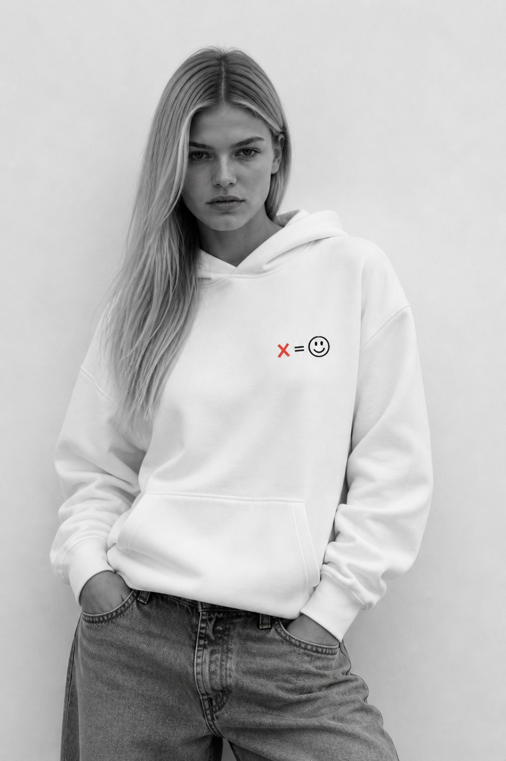 Felpa donna con cappuccio oversize ecosostenibile - CUSTOM