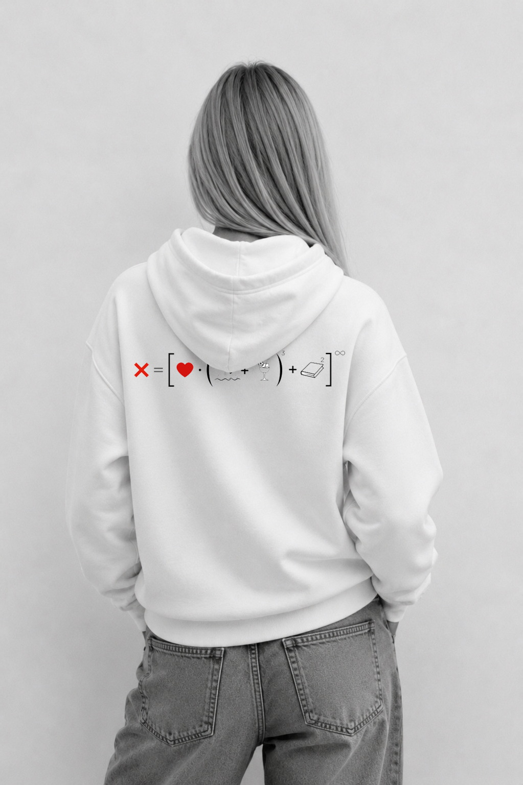 Felpa donna con cappuccio oversize ecosostenibile - CUSTOM