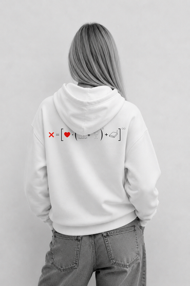 Felpa donna con cappuccio oversize ecosostenibile - CUSTOM