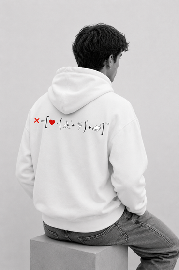 Felpa uomo con cappuccio oversize ecosostenibile - CUSTOM