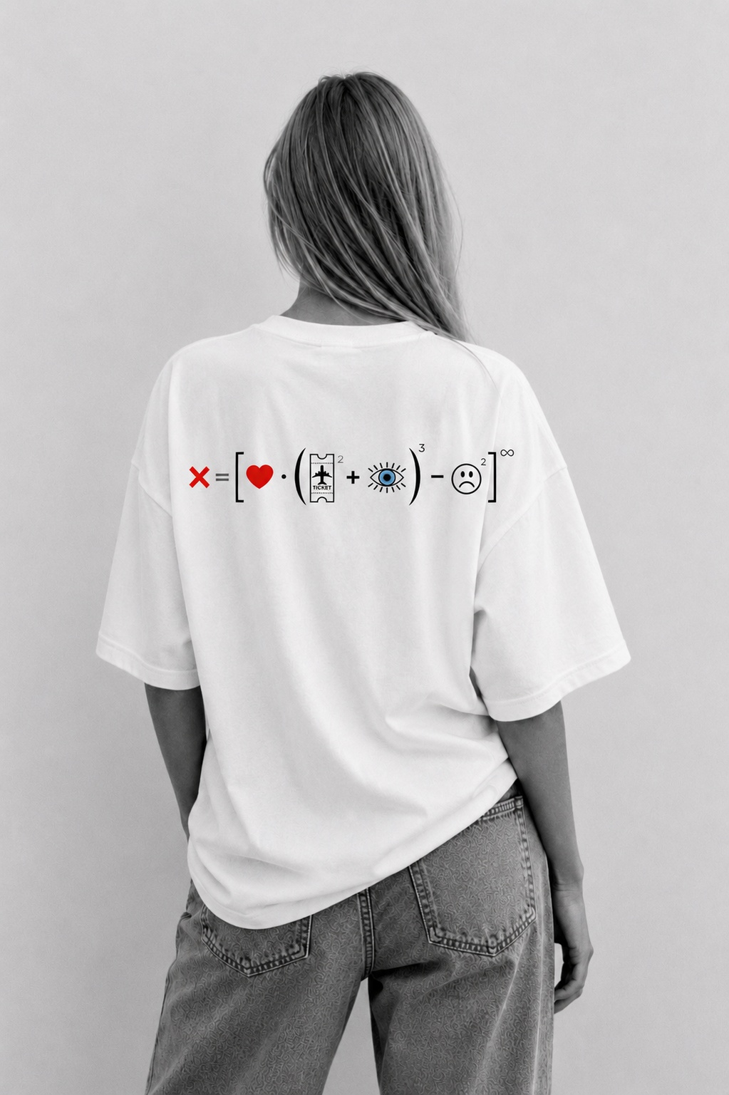T-shirt donna ecosostenibile oversize - Viaggio